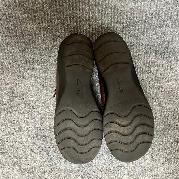 Clarks Cheyn Madi Flats‎ Brown Leather Women Size 6 - Picture 8 of 14